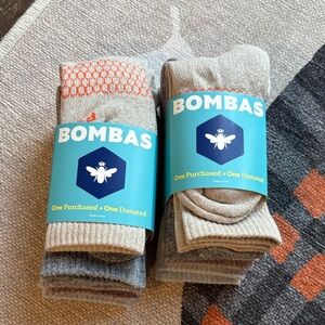 Bombas youth Gray and Orange Casual Socks